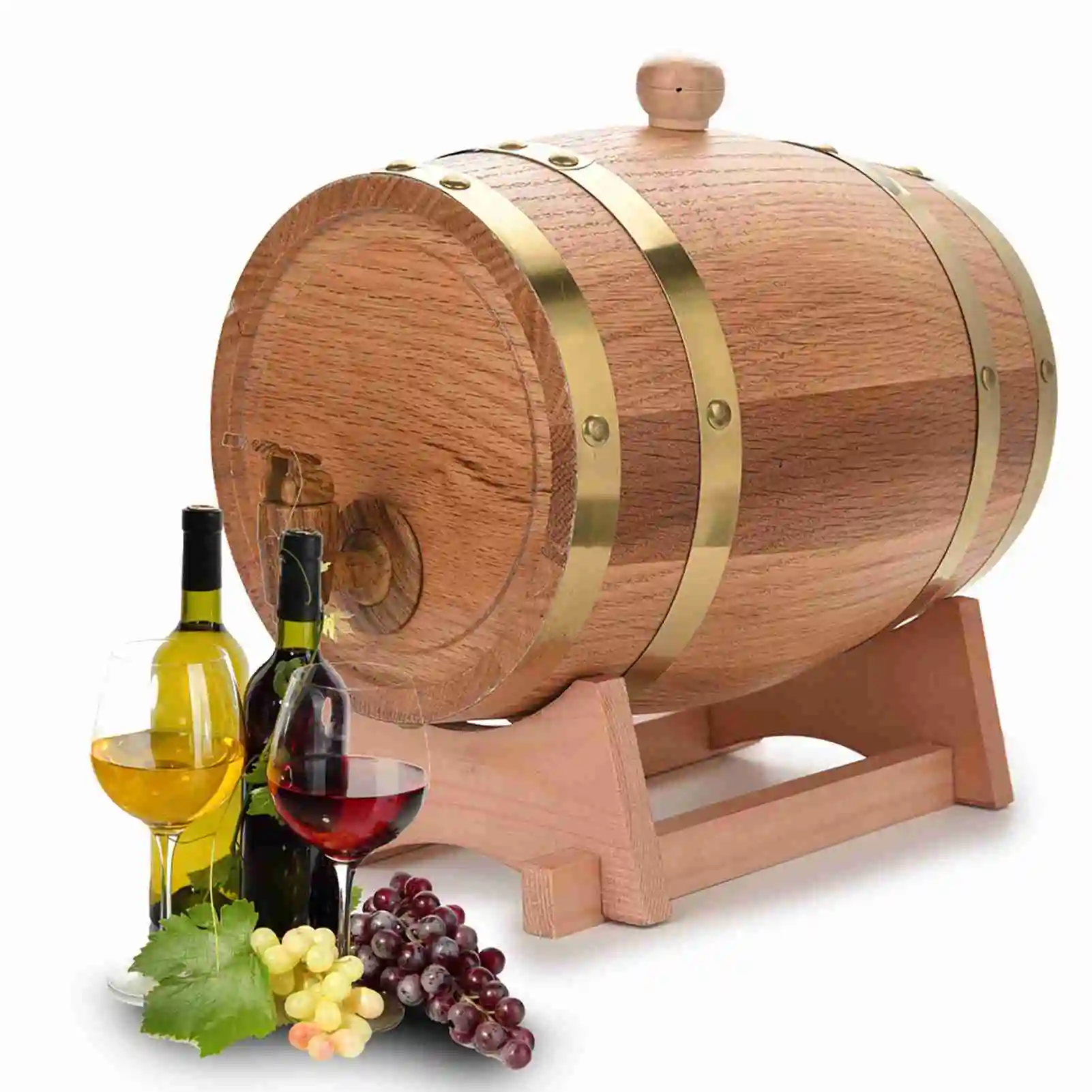 

Vintage Wood Oak Timber Wine Barrel for Beer Whiskey Rum Port 3L