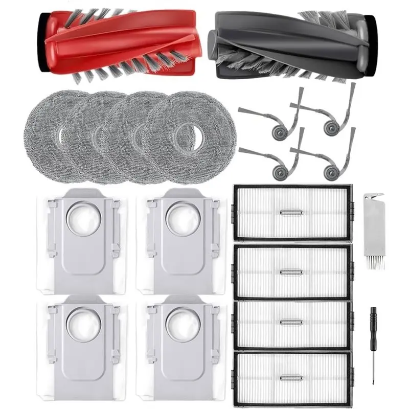 A39M Replacement Parts Kit For Roborock Qrevo 2 Pro/For Saros 10R Robot Vacuum- 19-PACK Includes Accessories For Saros 20