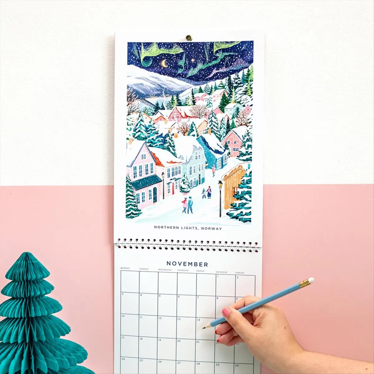 Latest ABBQ-2025 Calendar, Travel Wall Calendar, Monthly Planner, Wall Calendar, Wall Decor, Stationery, Gift for Her, Cottage C