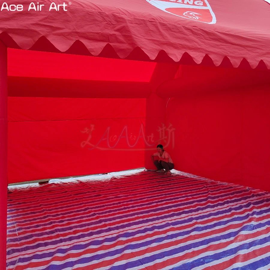 Portable Custom Zipper Connection Use Alone and Splice Inflatable Arch Tent for Outdoor Sporting Events Shade and Rest