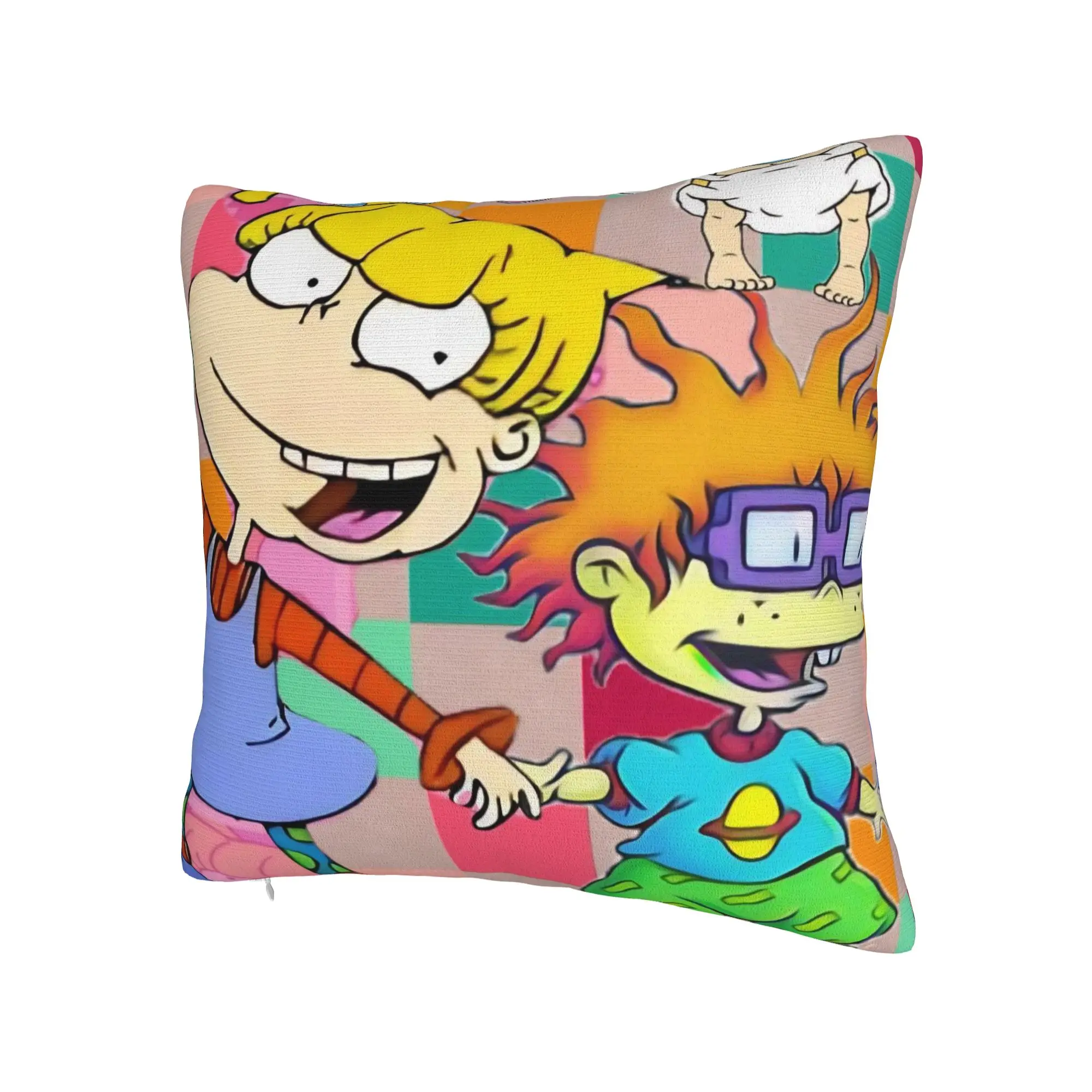 Decorative Pillow Cover Cartoon R-Rugrats Merch Home  Throw Pillow Case Cover Square Multiple Sizes