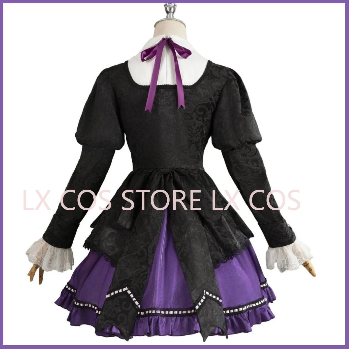 Anime Panty & Stocking with Garterbelt Stocking·Anarchy Cosplay Costume Wig Purple Evening Dress Lolita Woman Lovely Party Suit