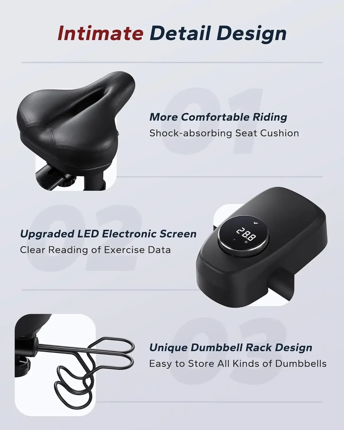 Cyclette, bici fissa con pastiglie freno con app esclusiva, bici da ciclismo per interni a basso rumore con capacità di peso di 300 libbre, T