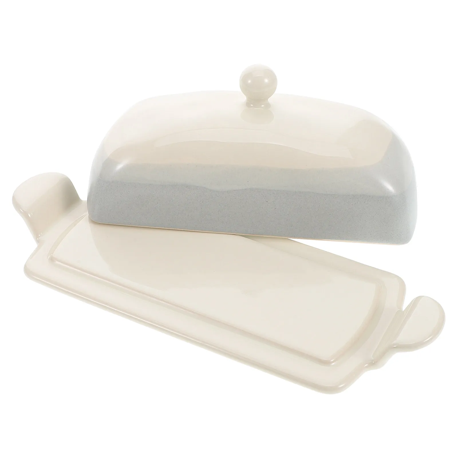 

Exquisite Butter Tray Ceramic Butter Container with Lid for Serving Cheese Desserts At Parties Home Kitchen Or Restaurant