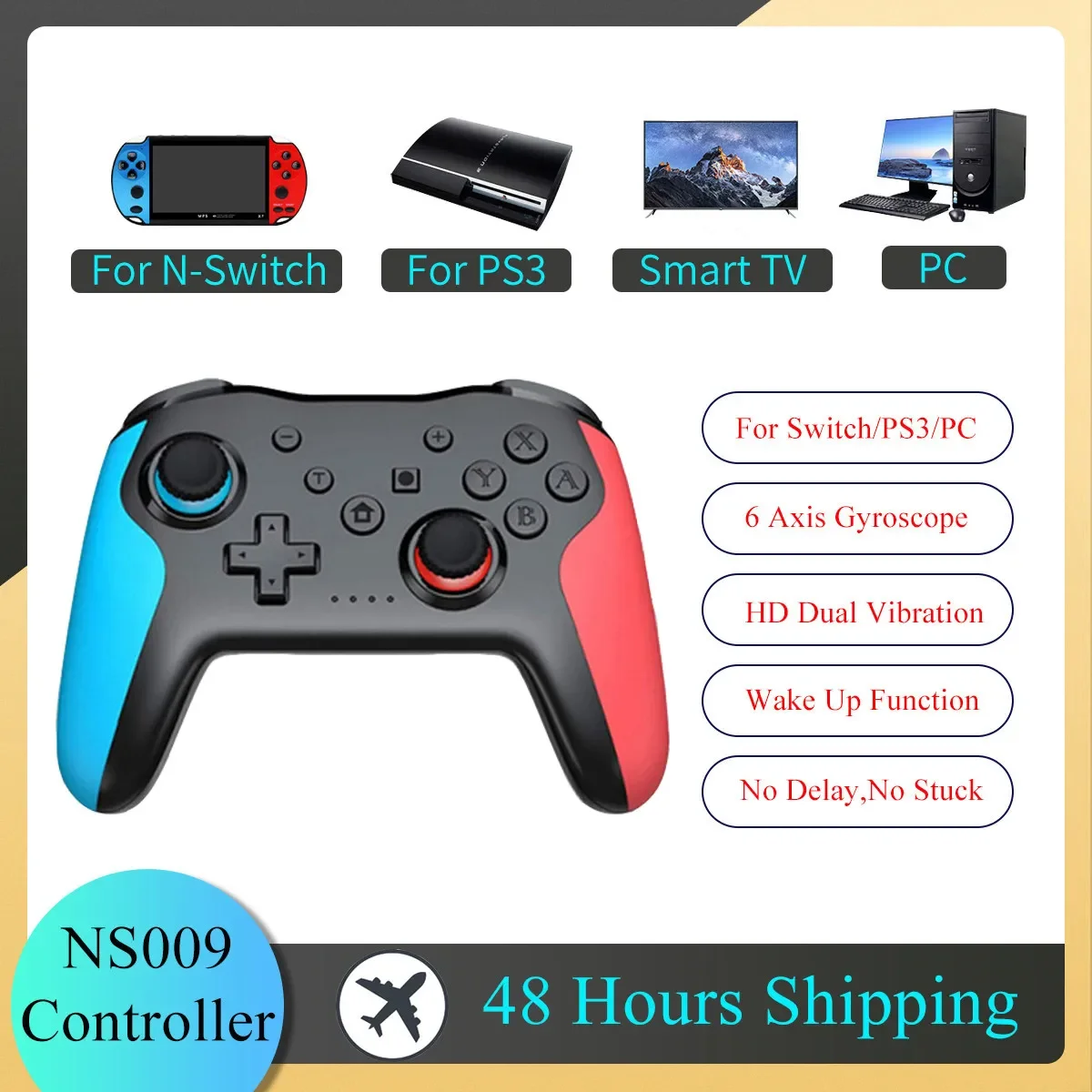 GAMINJA NS009 Bluetooth Game Controller Wireless Gamepad For