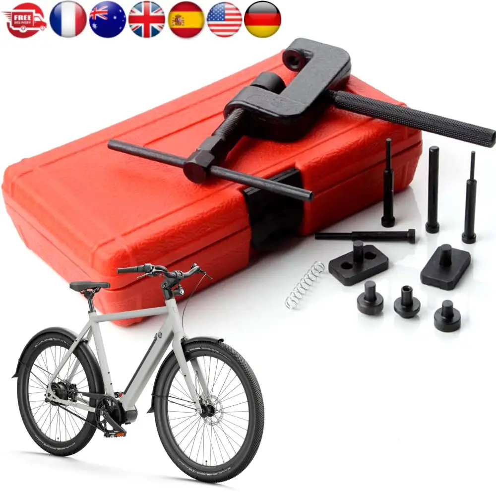 

Набор инструментов для разъединения и соединения цепей, 13 предметов: резак и заклепочник для цепей, набор для ремонта цепей для мотоциклов, велосипедов и квадроциклов (35-630)