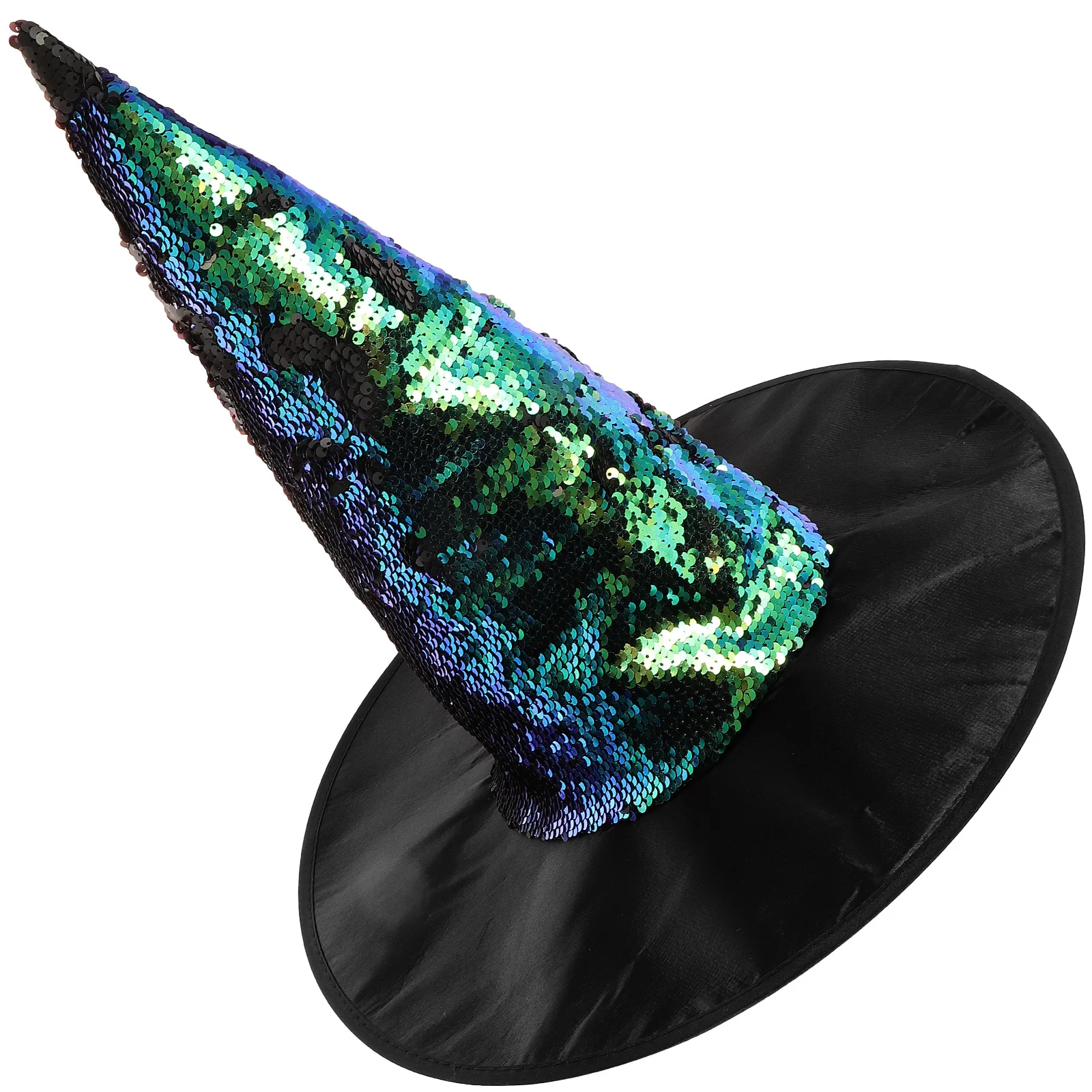 Chapeau de sorcière à paillettes pour Halloween, accessoire de Costume de Cosplay, vêtements confortables, décoration Durable pour fête pour femmes et filles
