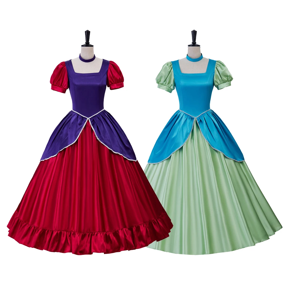 

Evil Step Sisters Drusilla Anastacia Cosplay Costume Cartoon Princess Dress Ball Gown Halloween Carnival Fancy Stage Outfits