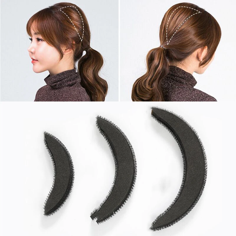 11Pcs/Set Puff Hair Head Cushion Invisible Fluffy Hair Pad Sponge Clip Bun Bump It Up Volume Hair Base For Women Hair Accessory