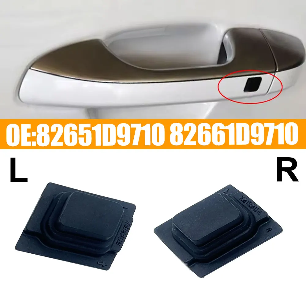 مقبض باب السيارة الأمامي مفتاح صغير غطاء أزرار اليسار/اليمين اكسسوارات السيارات لكيا سبورتاج 2016-2021 82651D9710 82661D9710 #4