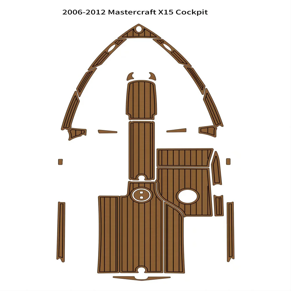 

Cockpit Pad Boat EVA Foam Faux Teak Deck Floor Mat For 2006-2012 Mastercraft X15