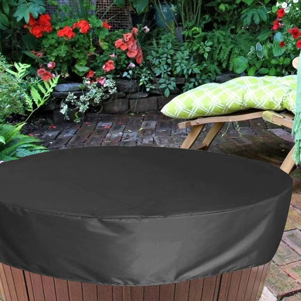 

Durable Waterproof Swimming Pool Cover Polyester Taffeta Outdoor Bath Pool Protector Reduces Evaporation Dirt Leaves Prevention