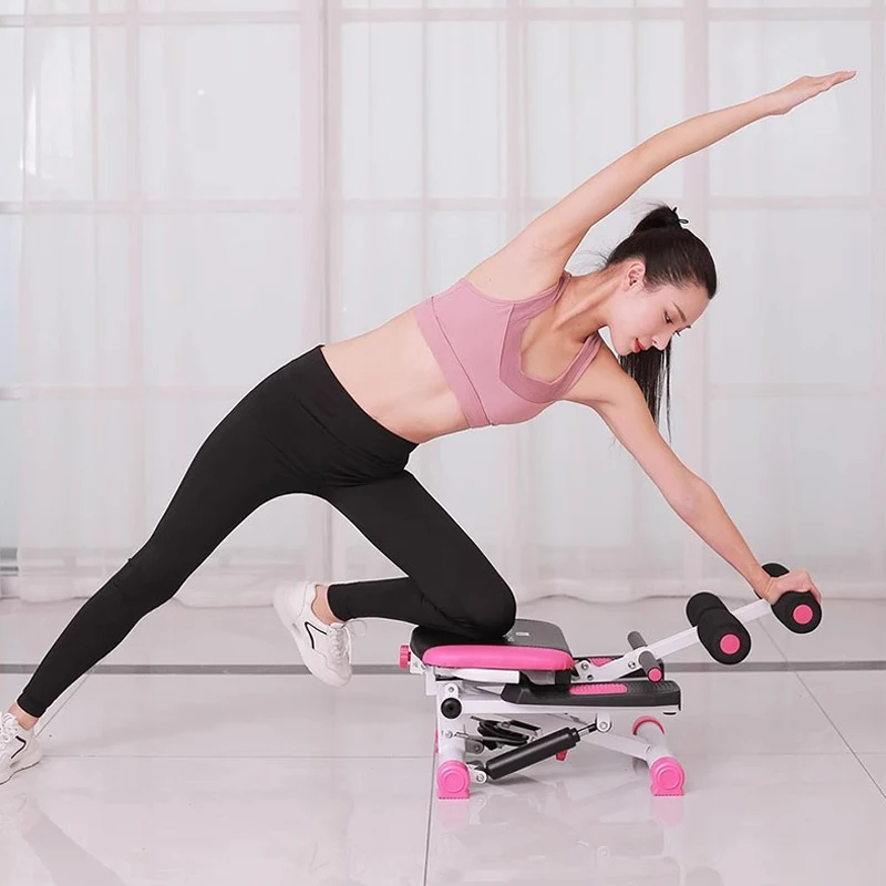 Stair Stepper for Exercise with Resistance Bands,Workout Machine for Home Gym, wide bases provide steady, quiet and smooth