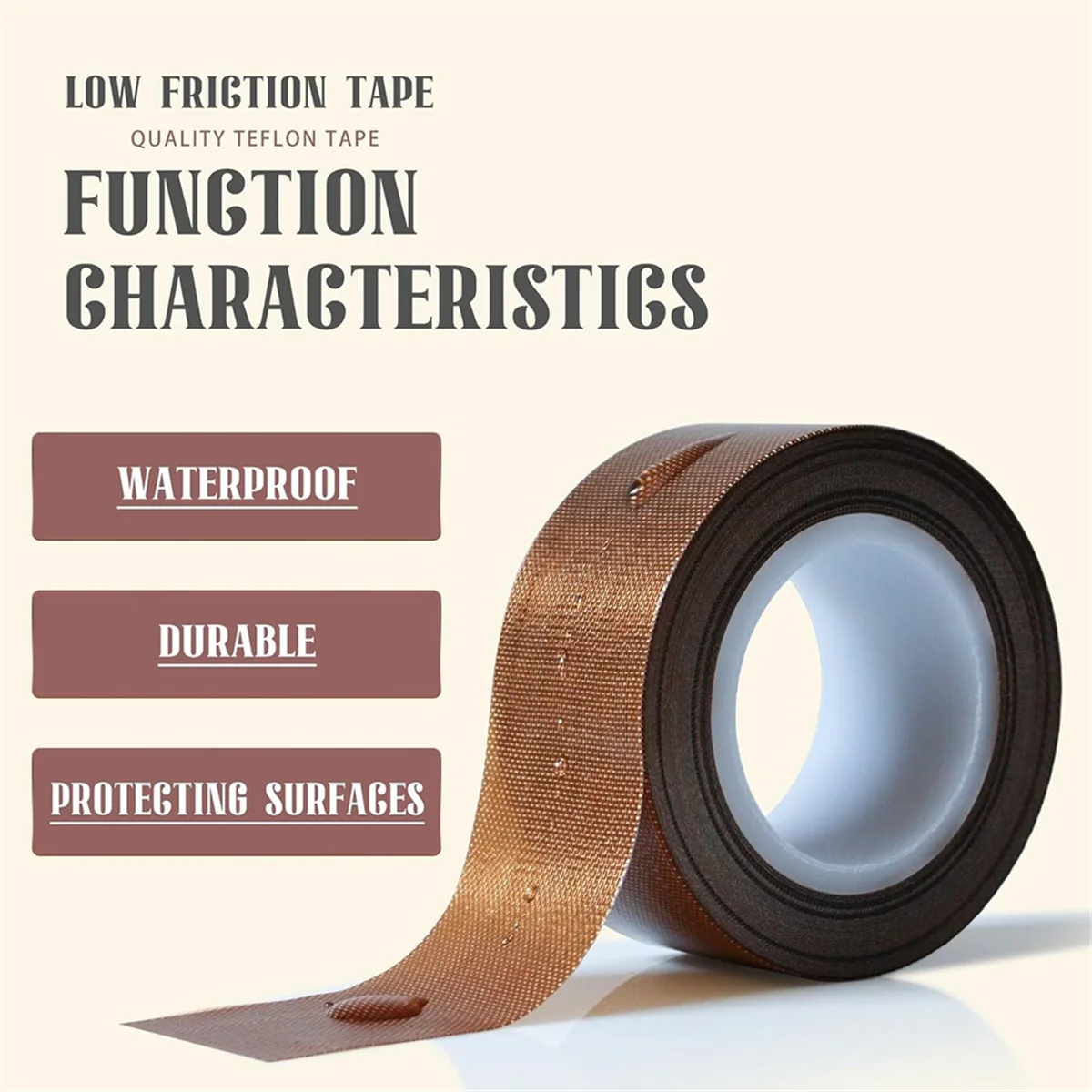 1 Roll 1 Inch X 33 Feet Low Friction Tape,Drawer Slide Tape,Drawer Glide Tape,Squeak-Resistant Tape A005