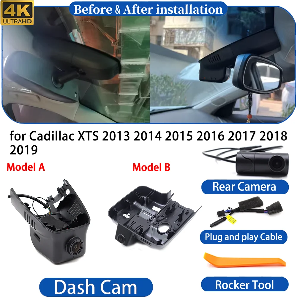 HighCity Dash Cam for Cadillac XTS 2013-2019 OEM 4K UHD DVR Camera Video Recorder Driving Recorder Dashboard Night Vision