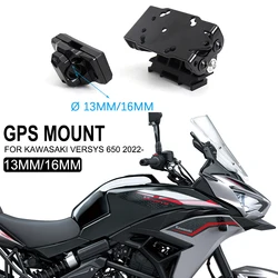 For KAWASAKI VERSYS650 Versys 650 Versys650 Versys 650 13/16mm NEW Navigation Bracket GPS Smartphone 2022 2023 Mobile Phone USB