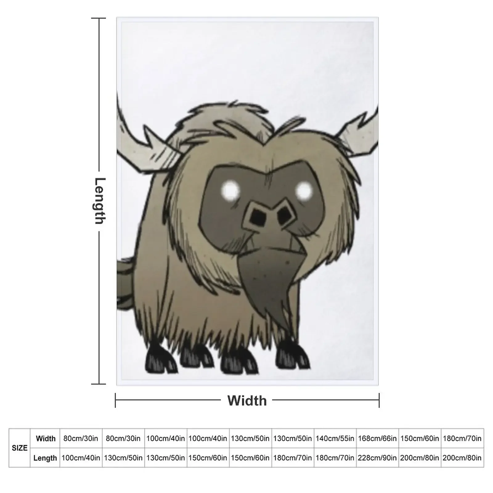 Don't Starve Beefalo Throw Blanket Shaggy Warm Loose Flannel Fabric Quilt Tourist Blankets