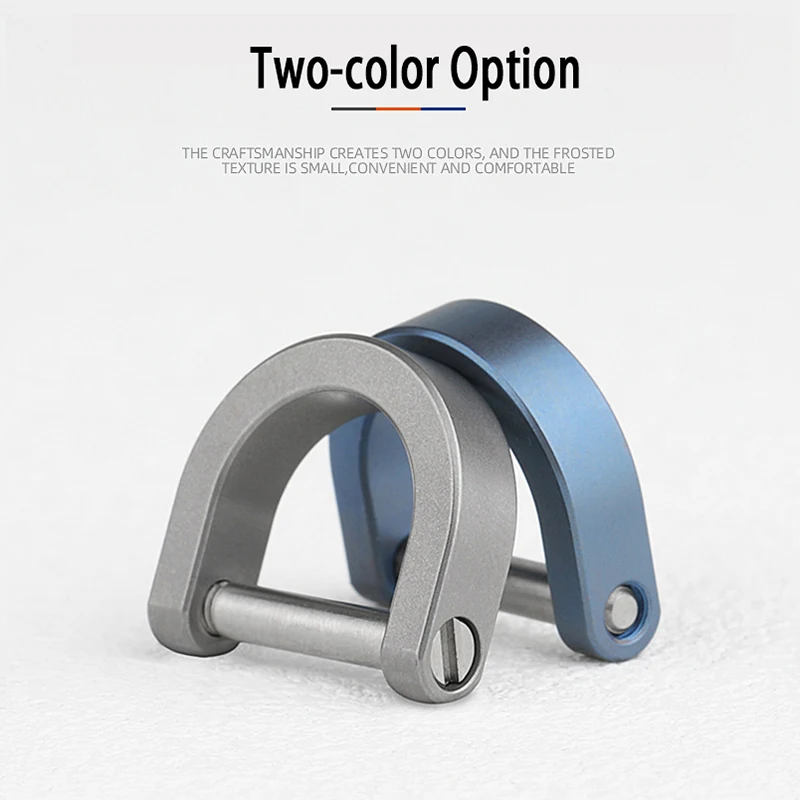 Titanium Alloy Super Light EDC Horseshoe Buckle Men Women Car Keychain Creative Pendant Stirrup D Buckle Key Chain Accessories