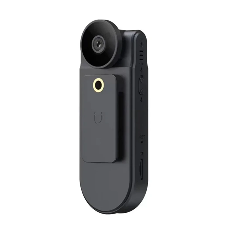 Mini câmera FULL-HD 1080P Bodycam 180 °   Câmera DV esportiva ajustável Gravador de aplicação da lei ao ar livre Câmera de visão noturna