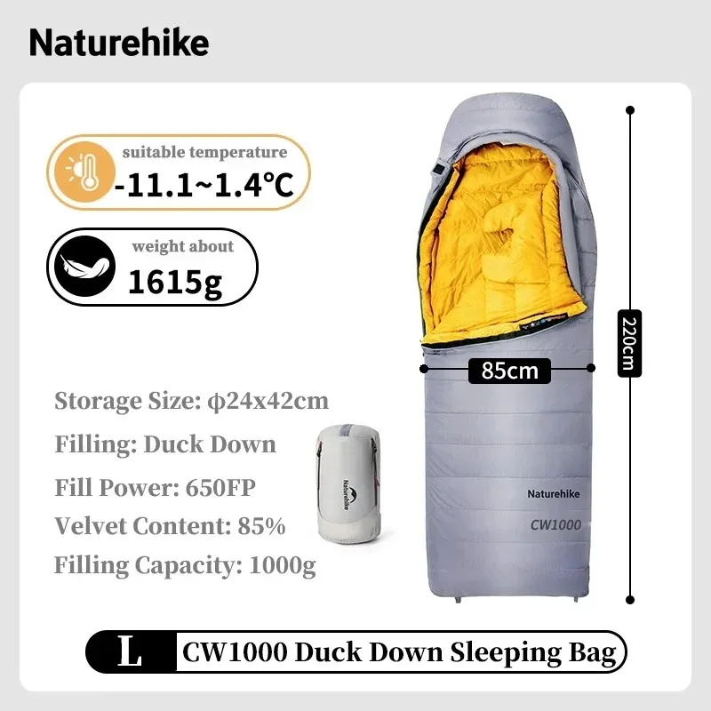 Naturehike CW700 Sleeping Bag Ultralight Winter Duck Down Sleeping