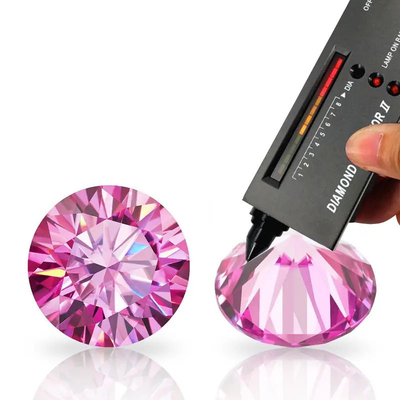Pink Loose Moissanite 100% Real Lab Gemstone Stones For Women Jewelry Diamond Ring Material GRA Round/Pear/Emerald/Oval Cut - Image 6