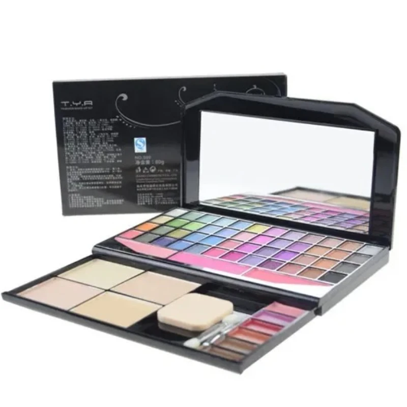 ชุดเครื่องสำอาง 61 สี อายแชโดว์เนื้อชิมเมอร์ พาเลทอายแชโดว์ 3 สี บลัชออน 6 สี ลิปกลอส 4 สี แป้งแต่งหน้า 4 สี