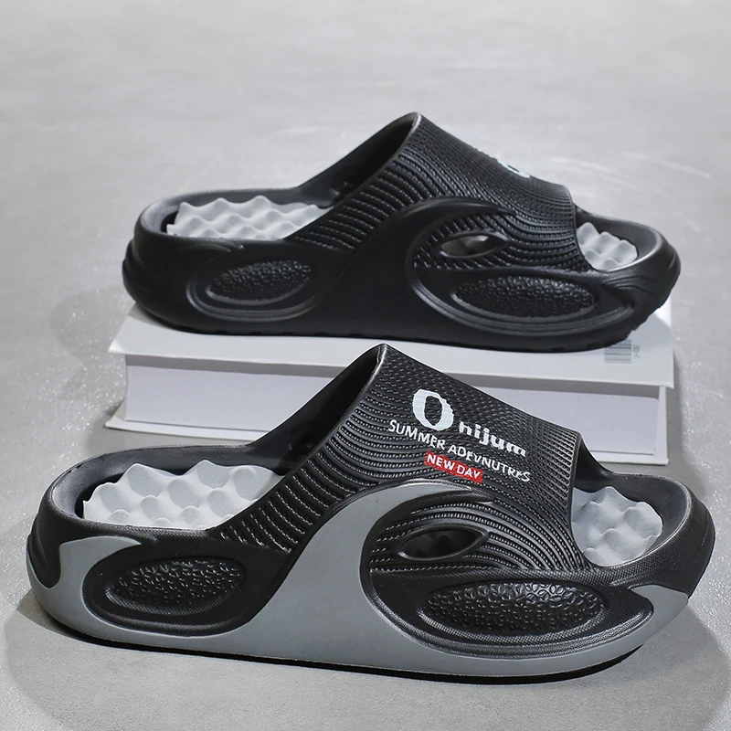 Sommer Neues Design Herren Massage-Hausschuhe Indoor Outdoor Sandalen Strand Herren Freizeitschuhe EVA Weiche Slides Herren Paar-Hausschuhe – Detail 8