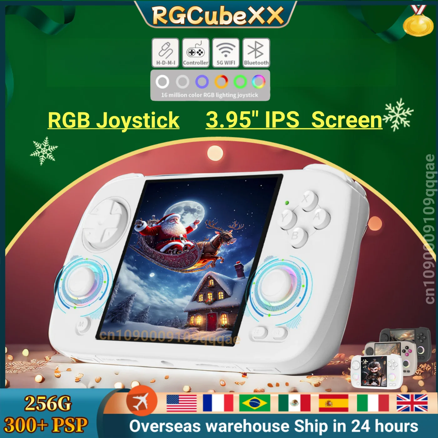 

Портативная игровая консоль ANBERNIC RG CubeXX, 3,95-дюймовый IPS-экран, система Linux RG Cube XX поддерживает 5G Wi-Fi, Bluetooth и ТВ-выход HD