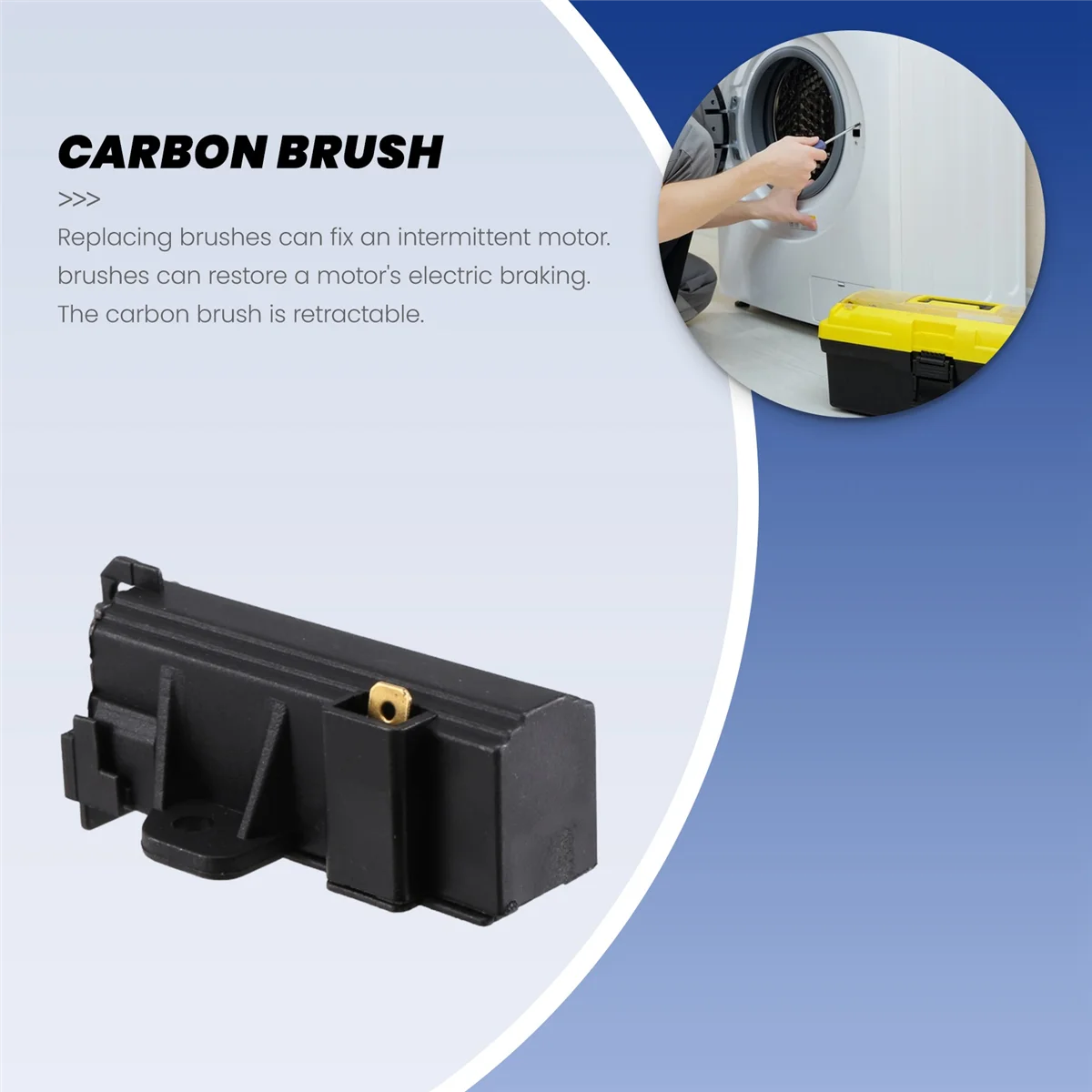 Cepillo de carbón para Motor eléctrico de lavadora, suela de cepillo de carbono para Zanussi Electrolux 4006020152, 5x13x35