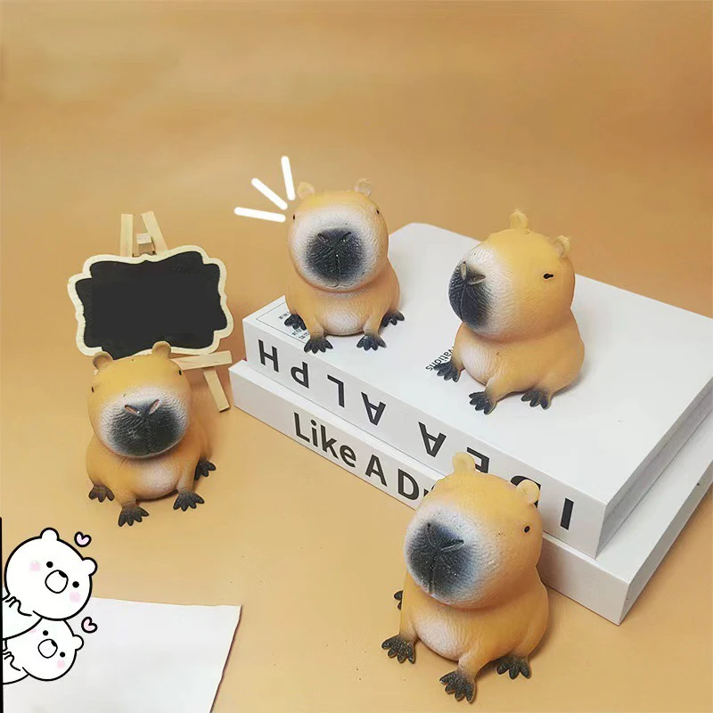 ✰✪1PC Cute Cartoon Capybara Squeeze Toy Stress Relief Funny Animal Squeeze Toy Capybara Shape Pinch Toys Relax Gifts