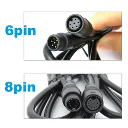 M8 6Pin 8Pin E-bike Line Electric Bicycle Waterproof Connector 1M Speed Sensor male to female Extension Cable 28awg 0.7A 5k