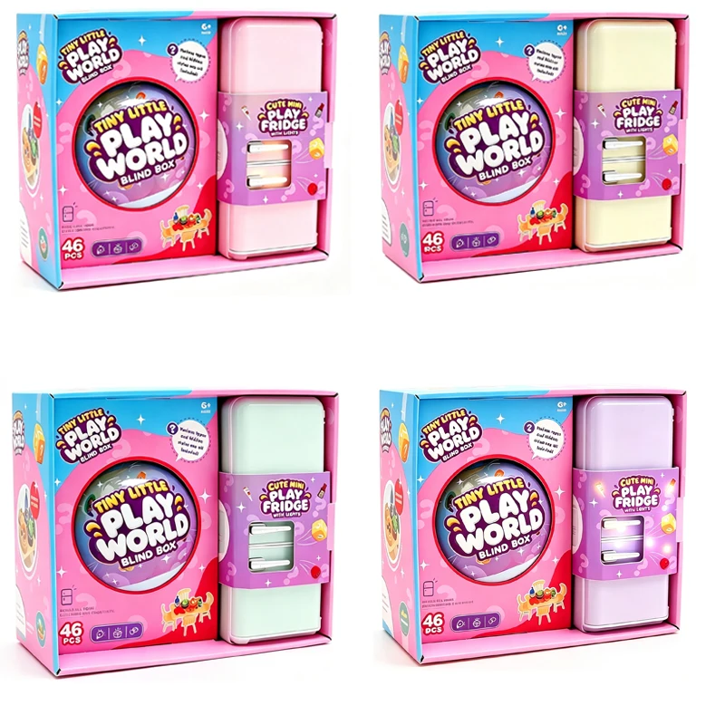 NEW Mini Fill The Fridge Refrigerator Set Ball Series Blind Box Mystery Play House Decor Toy For Kids Gifts Trendy Collectible ﻿
