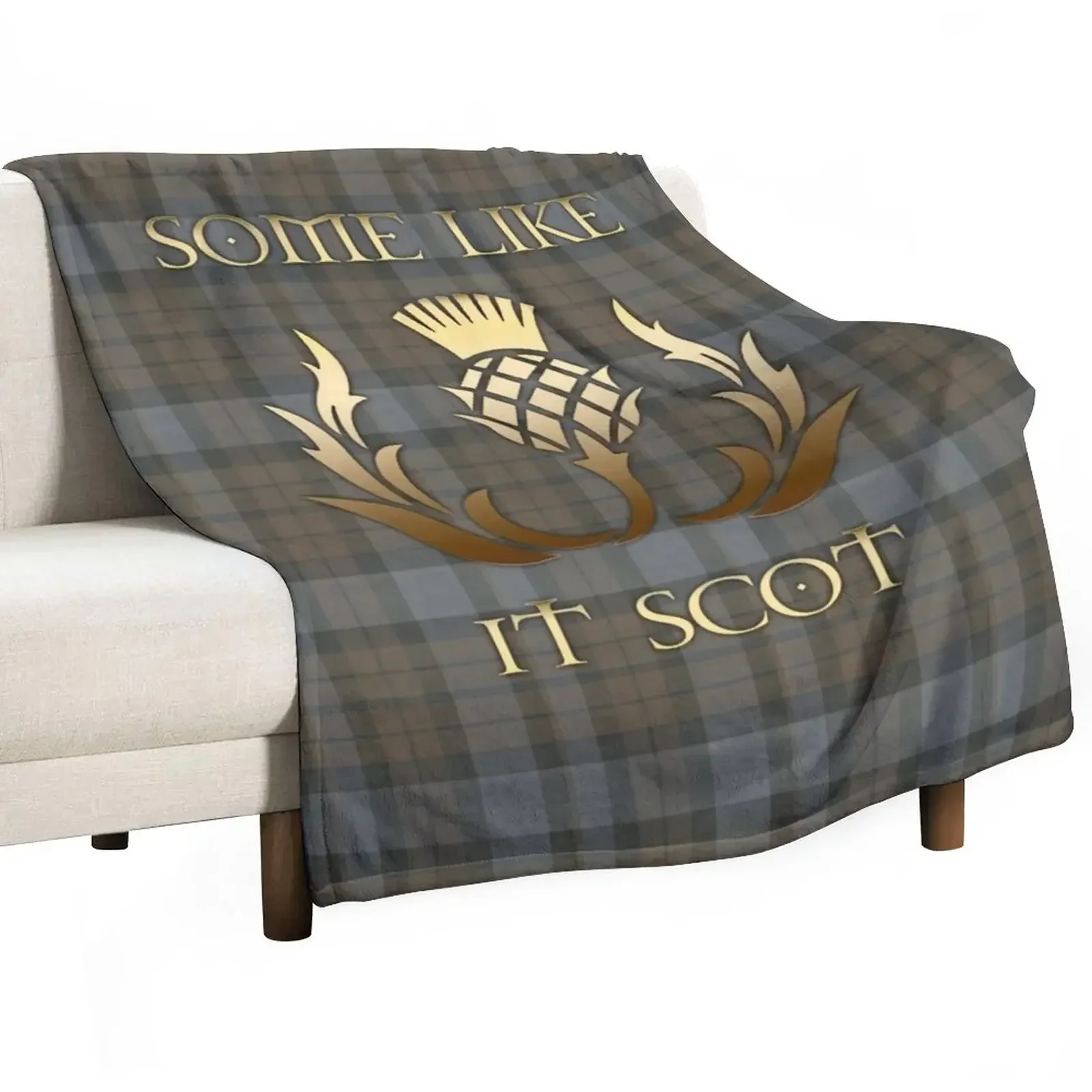 Some like it scot - Thistle - Outlander Throw Blanket Moving anime Blankets