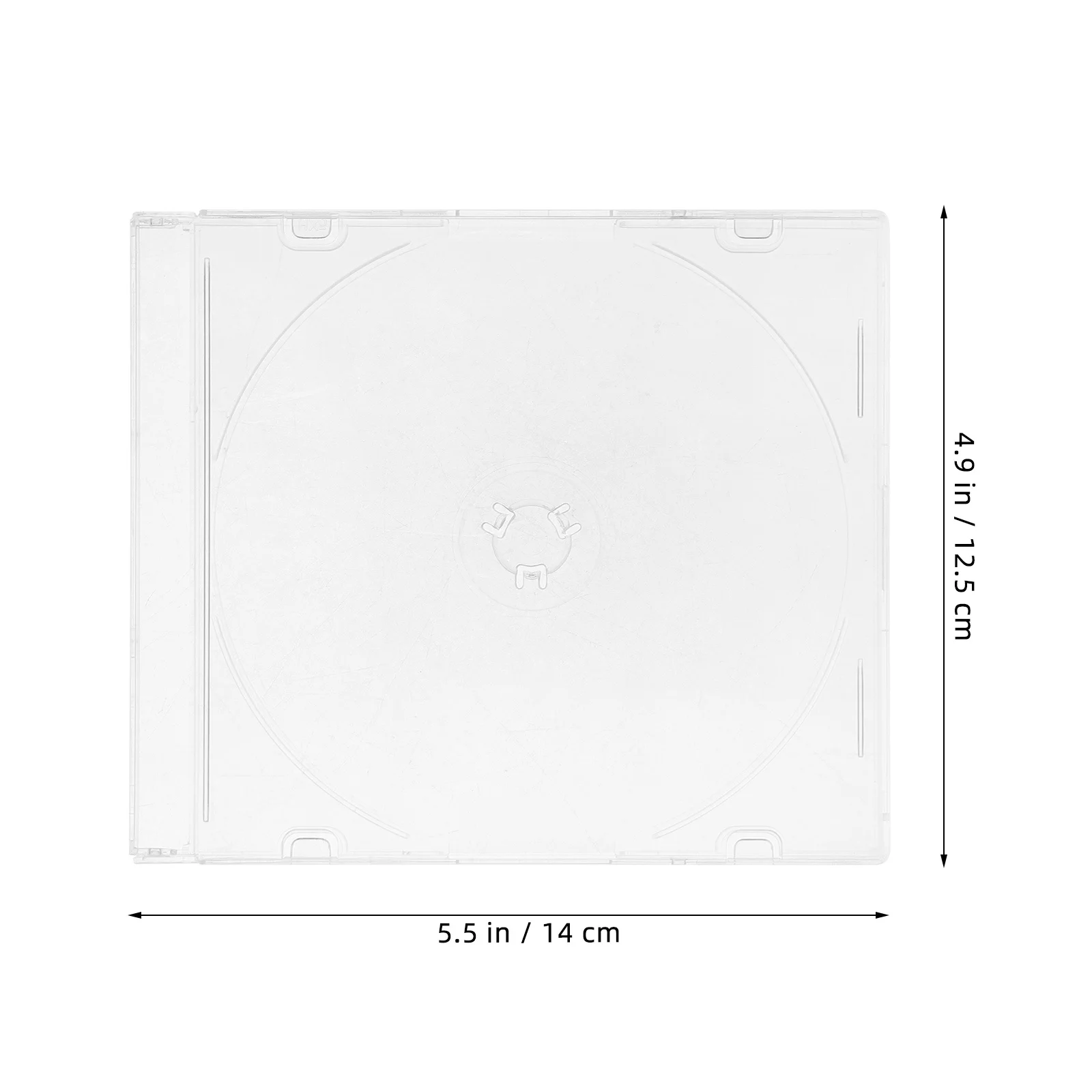 

2Pcs Transparent Acrylic Cd Cases Sturdy Lightweight Organizer for Cds Dvds Home Travel Use Acrylic Box with Lid