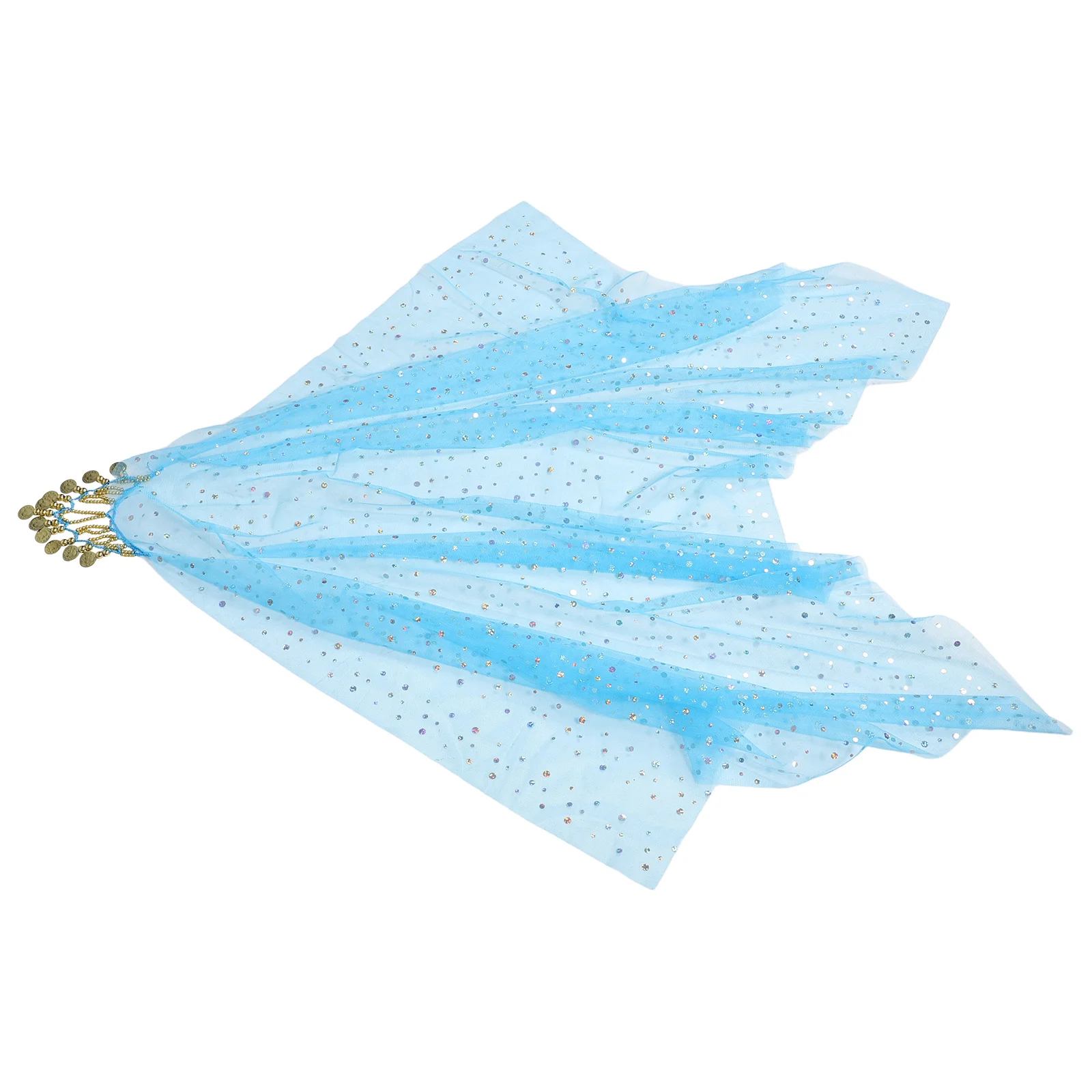 

1Set Belly Dancer Head Scarf Delicate Polyester Headdress Decorative Hanging Coins Dance Performance Stage Accessory