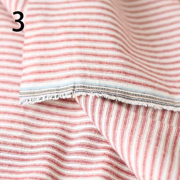 Little Cloth DIY Japan Group Yarn-dyed Fabric,for Sewing Handmade Patchwork Quilting , Stripe Suede Fabric tissus au mètre