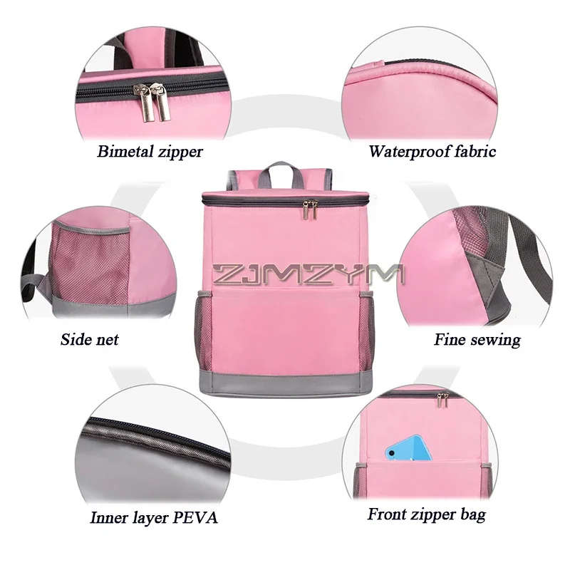 Outdoor Backpack Thermal Bag Multifunctional Insulated And Refrigerated Leak-proof Backpack Portable Lunch Bags