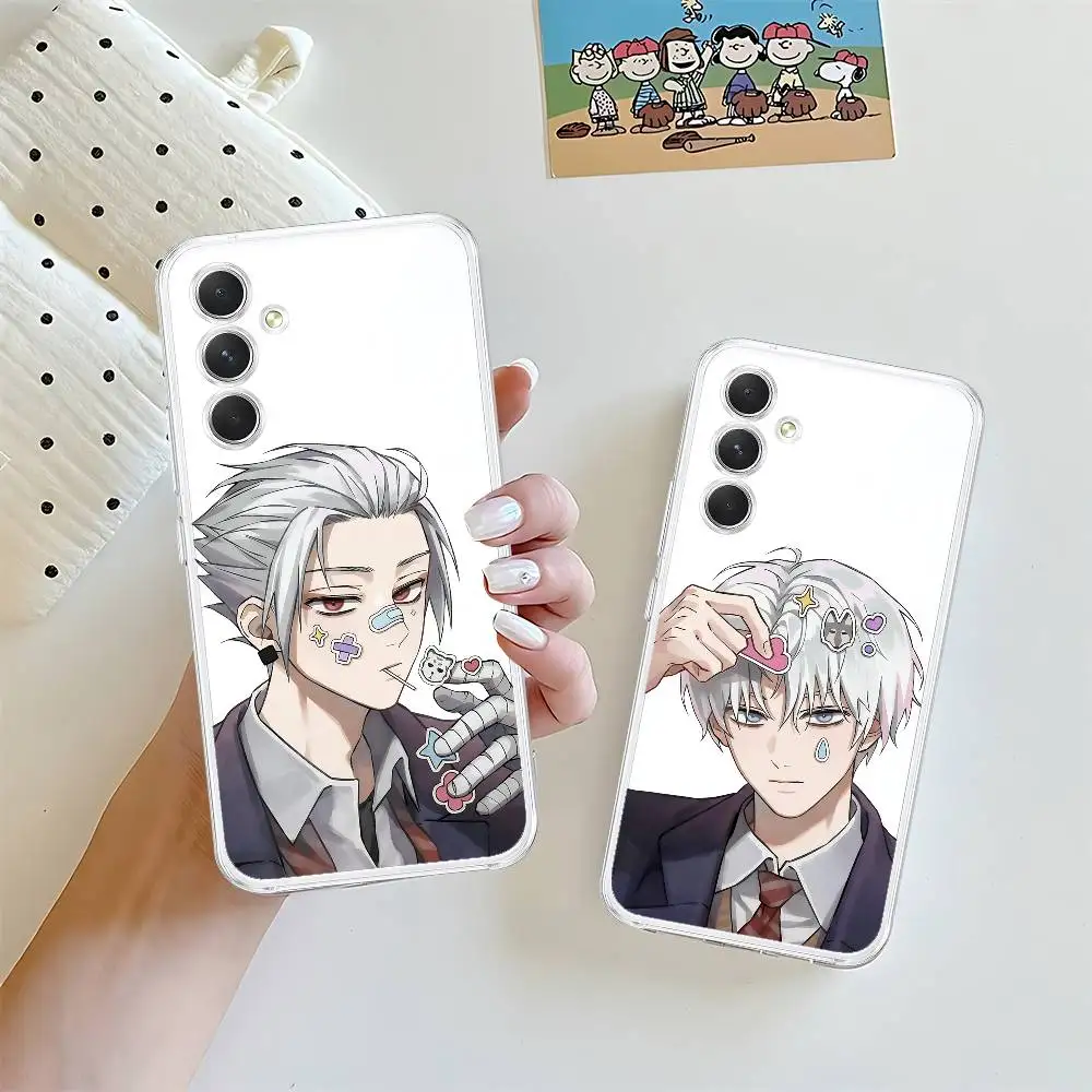 Anime S-Sakamoto Day Phone Case For Samsung Galaxy S21 S22 S23 S24 S25ULTRA FE Ultra Plus5G A52S Transparent Cover