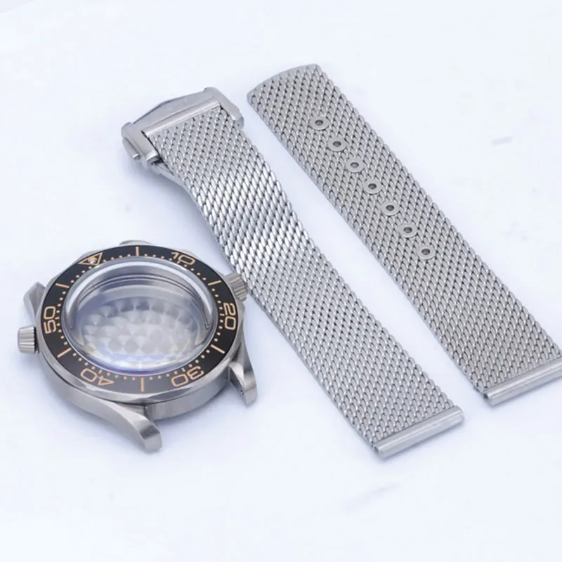 

Watch Modify Parts 42mm Titanium Material Aluminum Bezel Sapphire Glass Watch Case Suitable For NH35/36 Automatic Movement 20Bar