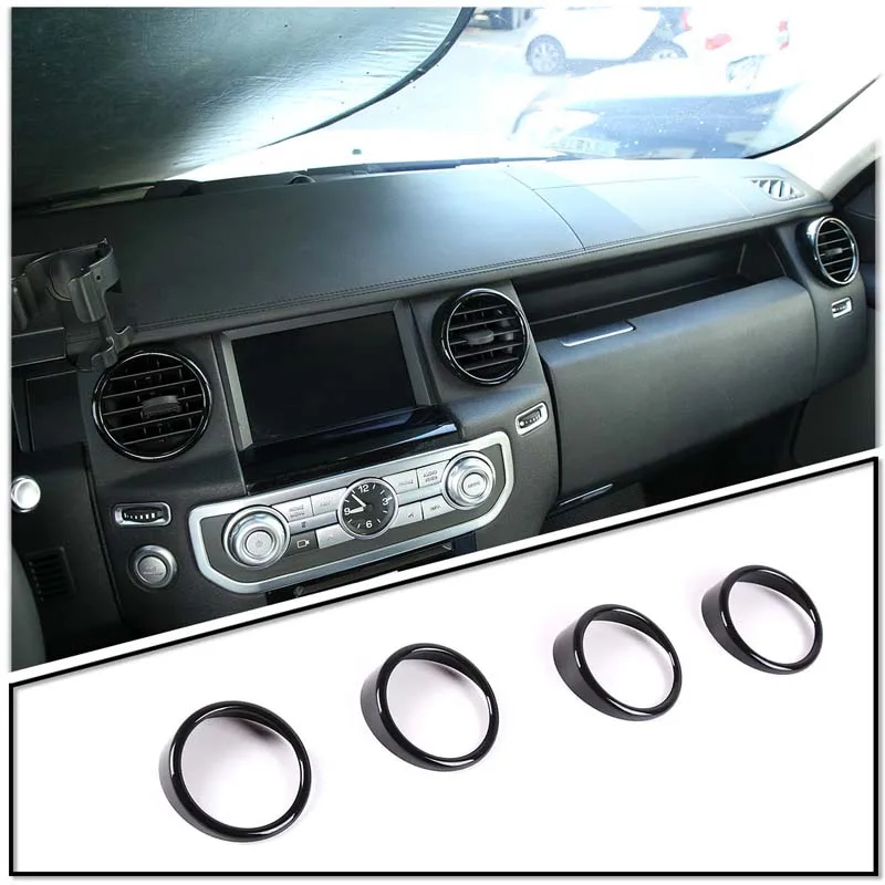 

For 2010-2016 Land Rover Discovery 4 LR4 ABS Black Car Central Control Air Conditioning Air Outlet Frame Cover Car Accessories