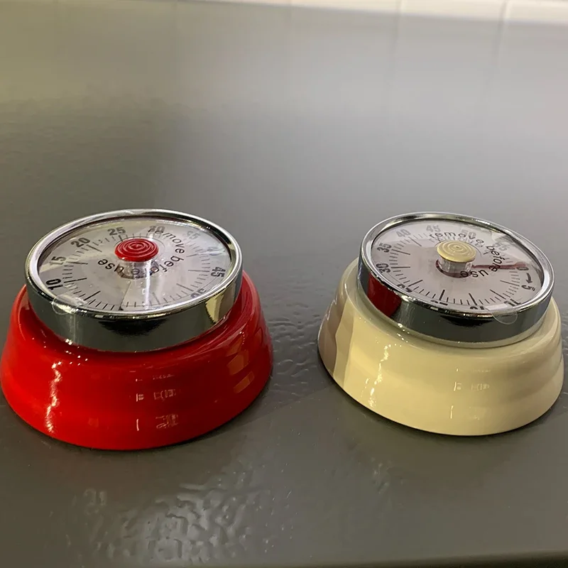 

​​Refrigerator Magnet Timer - 60min Spin Dial Kitchen Timer Stick-on Home Baking Tool (2-Pack)​