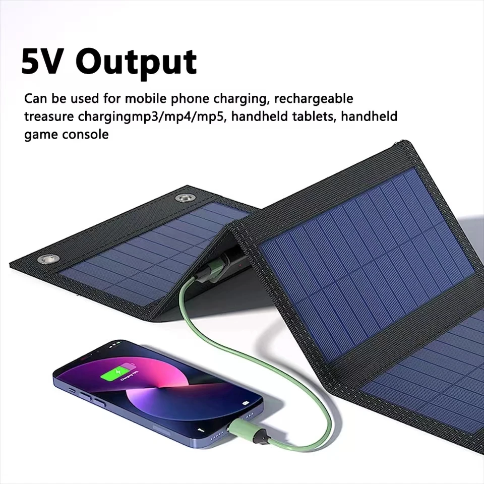 600 W faltbares Solarpanel-Telefonladegerät, 5 V, Solarpanels, Platte, USB-Solarmodule, Powerbank für Handy, Camping, Notfall