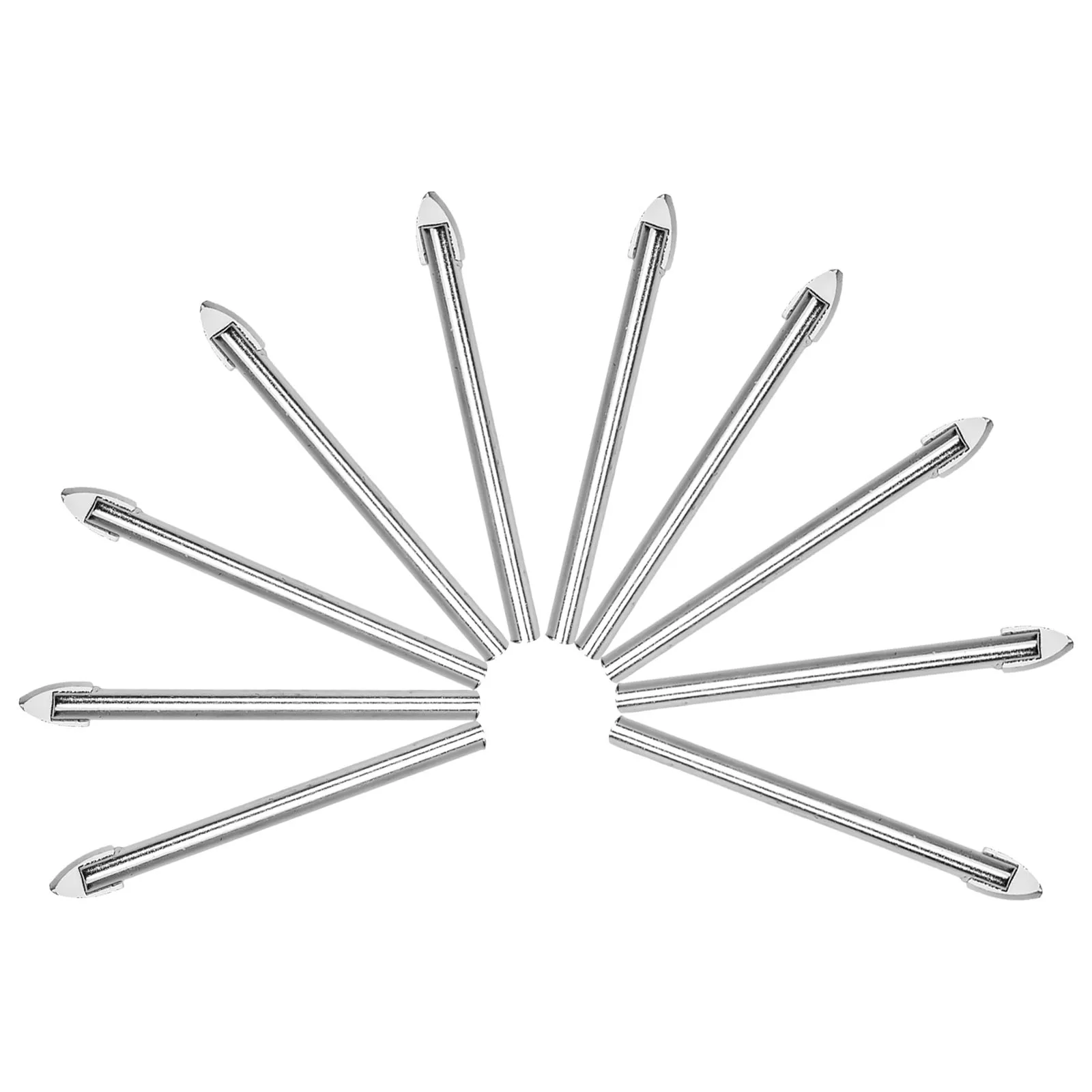 10pcs 6mm Carbide Drill Bits for Glass Ceramic Tile Granite and Brick Drilling with Stable Shank Diameter 4.5mm