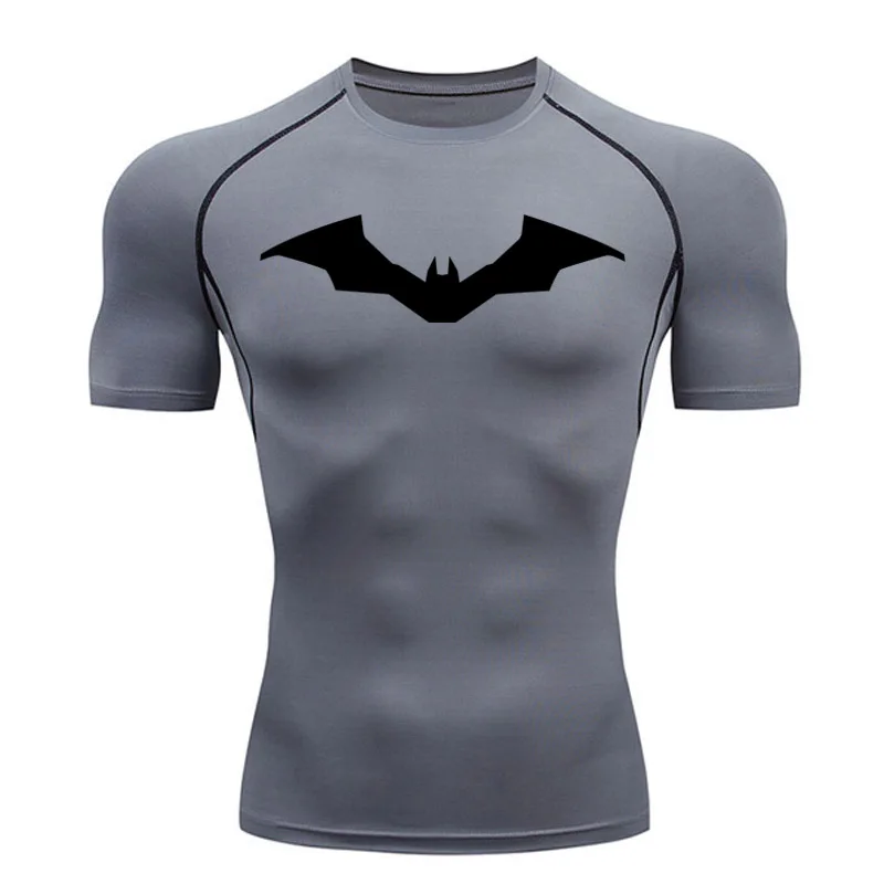 Sports Compression Shirt Men Short Sleeve T Shirt Gym Running Top Quick Dry Black Rashgarda MMA Long sleeves Second skin Workout