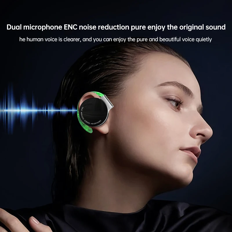 F2 TWS Bluetooth Earphones With Microphones Sport Ear Hook LED Display Wireless Headphones HiFi Stereo Earbuds