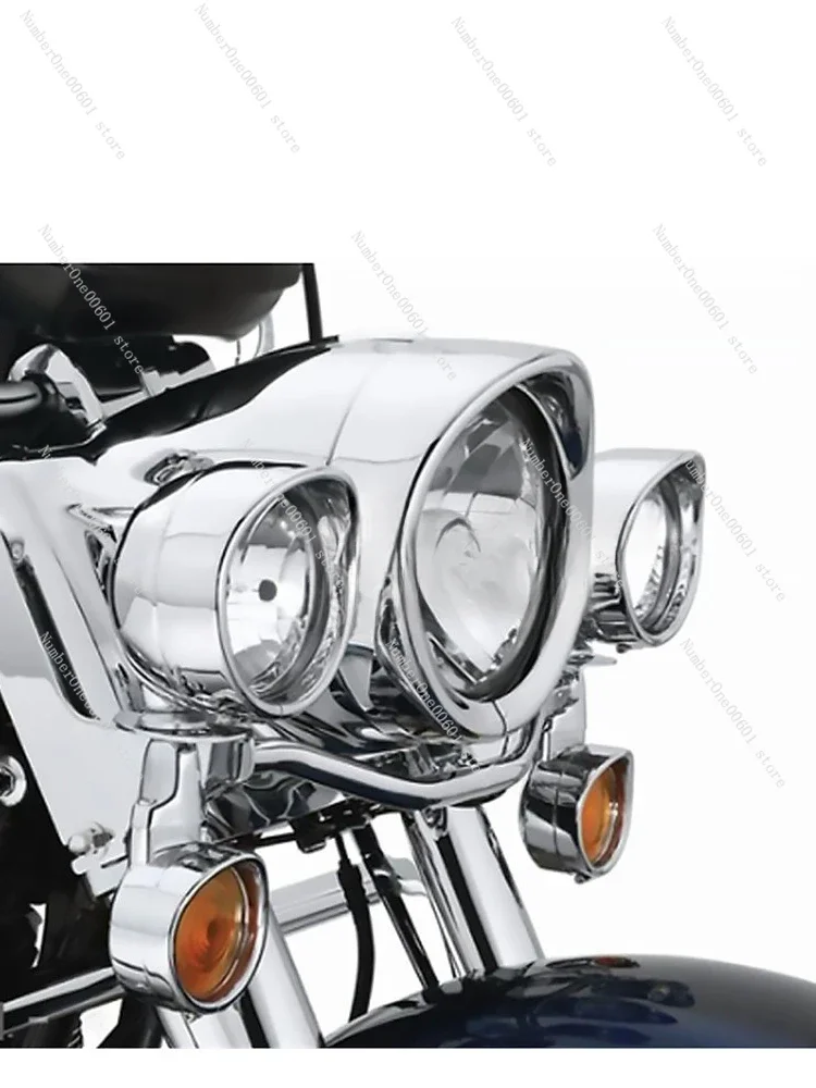 For Motorbike Harley 7 Inch Headlight 4.5 Inch Fog Light Hat Brim Lampshade Protective Headlight Decorative Ring