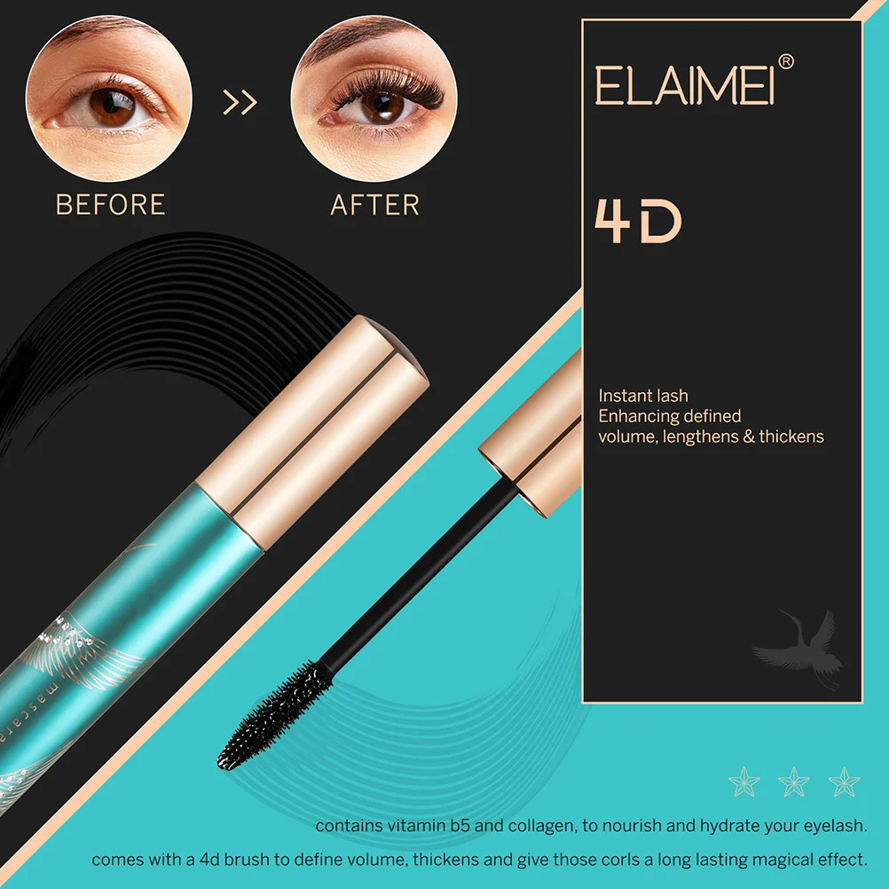 1Pcs Waterproof Mascara Fine Brush Lightweight Small Curling Mascara Daily Use Long Lasting Eyelash Makeup Tool