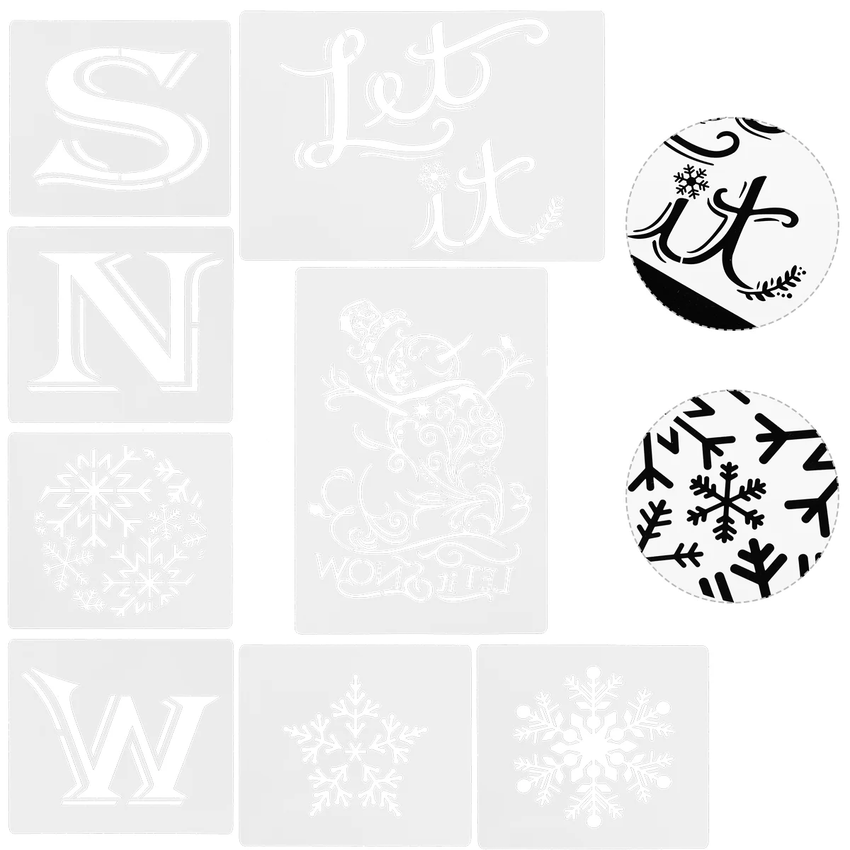 

Snow Hollow Out Template Painting Templates Kid Drawing DIY Christmas Stencil Decor