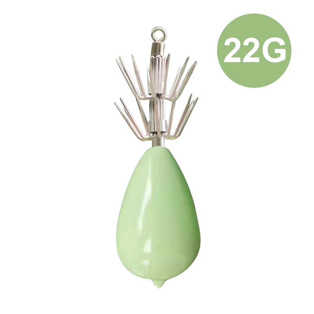 خطاف صيد السمك المتوهج يتوهج في الظلام الفلورسنت الحبار كم تهزهز الحبار 22/60 جرام لصيد الأسماك في المياه العذبة الليلية #6