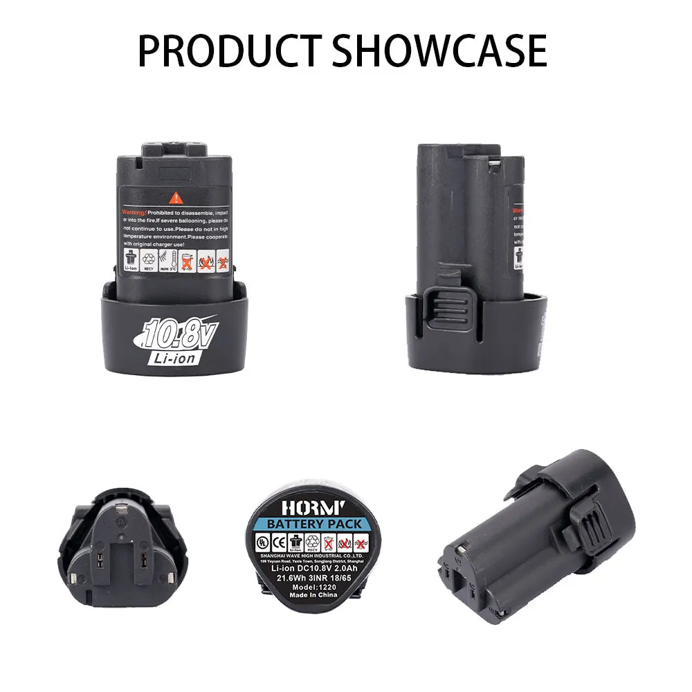 Pengisi Daya untuk Baterai Lithium Model Makita 10.8V Baterai 2000MAh Berlaku untuk Gergaji Listrik Penggiling Bor Listrik Tanpa Kabel